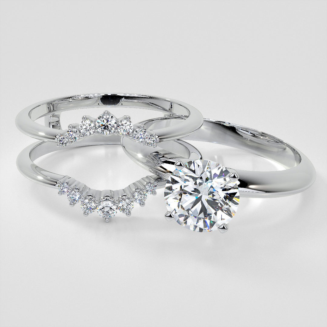 ¼ CTW Round Lab Grown Diamond Enhancer Ring Guard Wedding Band