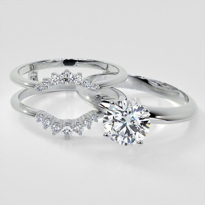 ¼ CTW Round Lab Grown Diamond Enhancer Ring Guard Wedding Band