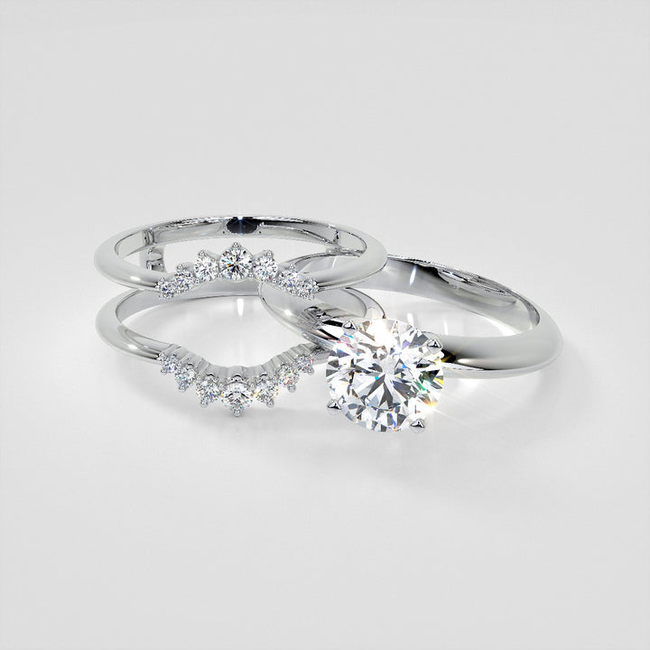 ¼ CTW Round Lab Grown Diamond Enhancer Ring Guard Wedding Band