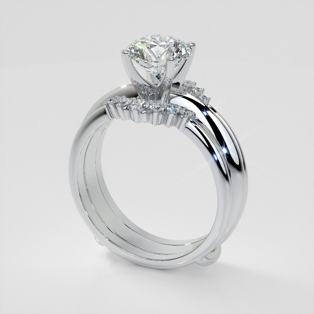 ¼ CTW Round Lab Grown Diamond Enhancer Ring Guard Wedding Band