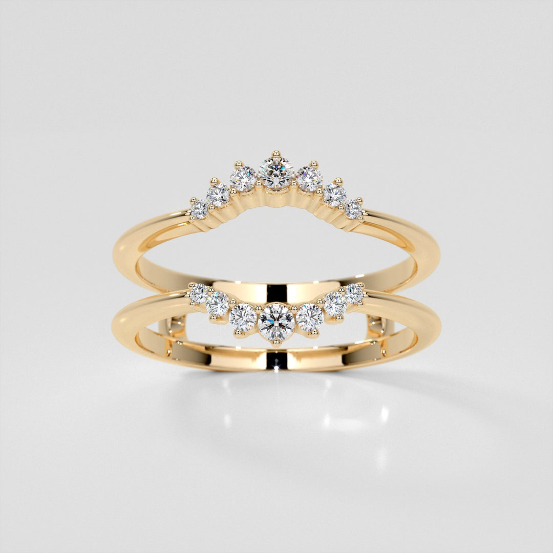 ¼ CTW Round Lab Grown Diamond Enhancer Ring Guard Wedding Band