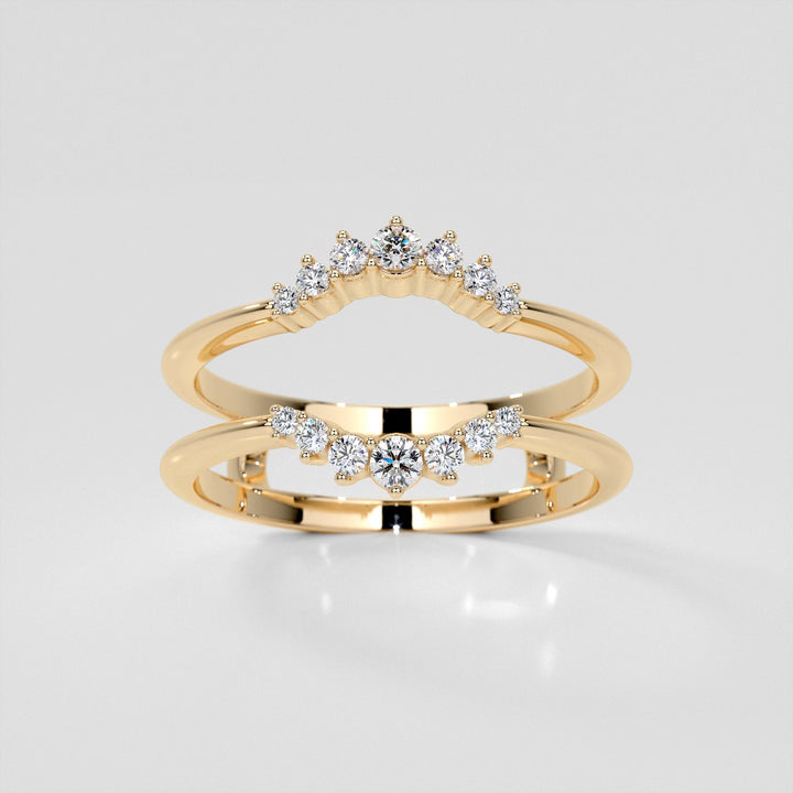 ¼ CTW Round Lab Grown Diamond Enhancer Ring Guard Wedding Band