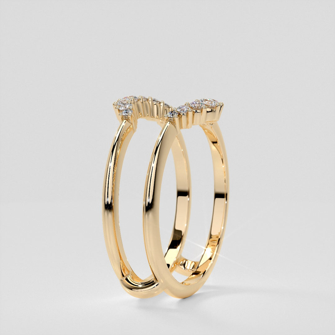 ¼ CTW Round Lab Grown Diamond Enhancer Ring Guard Wedding Band