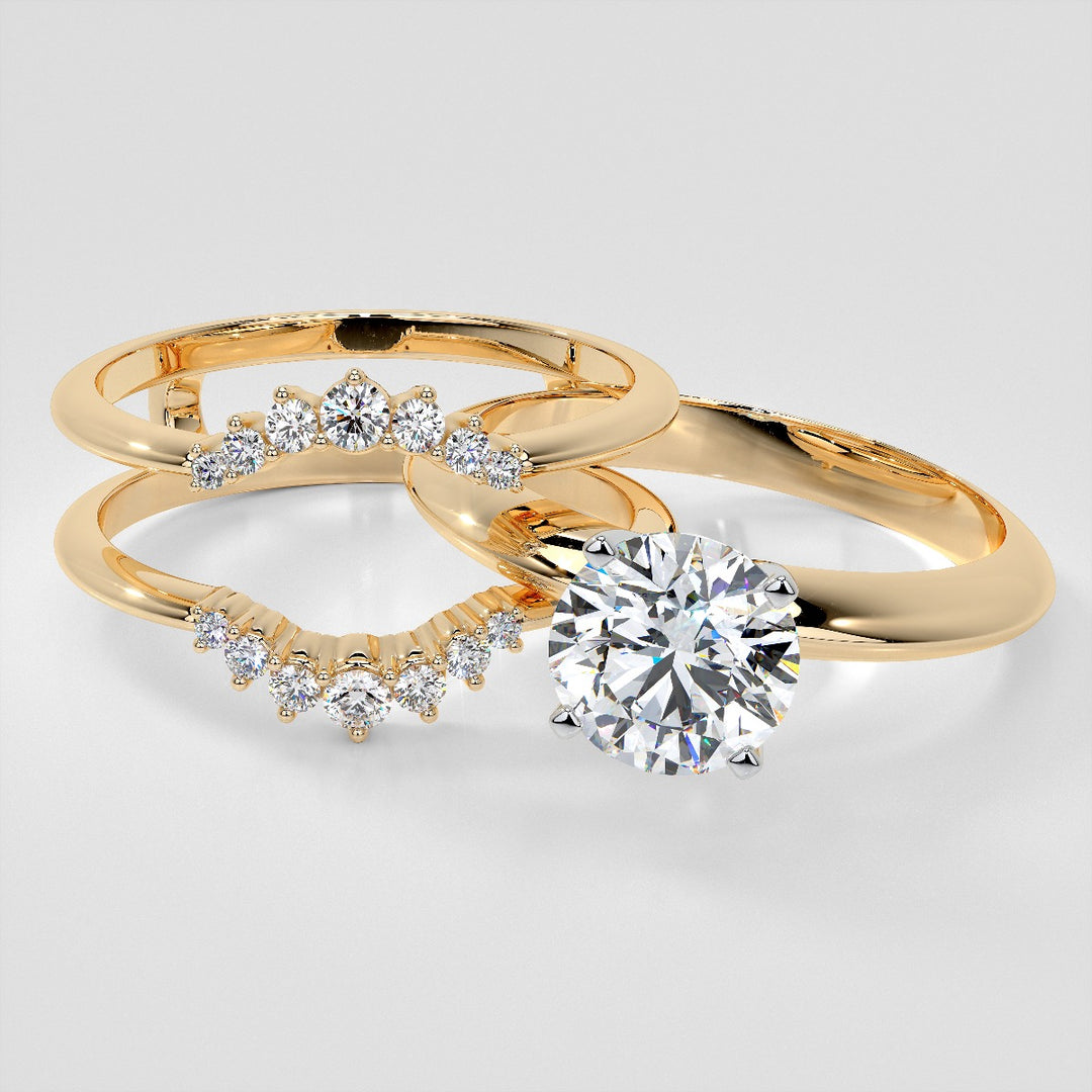 ¼ CTW Round Lab Grown Diamond Enhancer Ring Guard Wedding Band