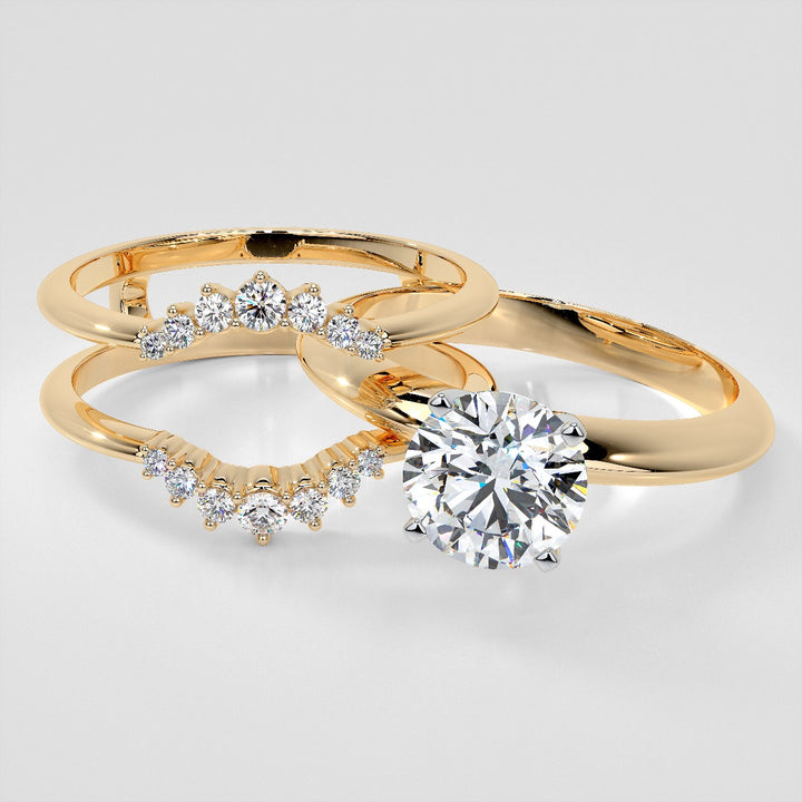 ¼ CTW Round Lab Grown Diamond Enhancer Ring Guard Wedding Band