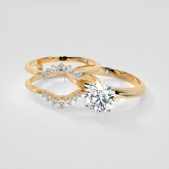 ¼ CTW Round Lab Grown Diamond Enhancer Ring Guard Wedding Band