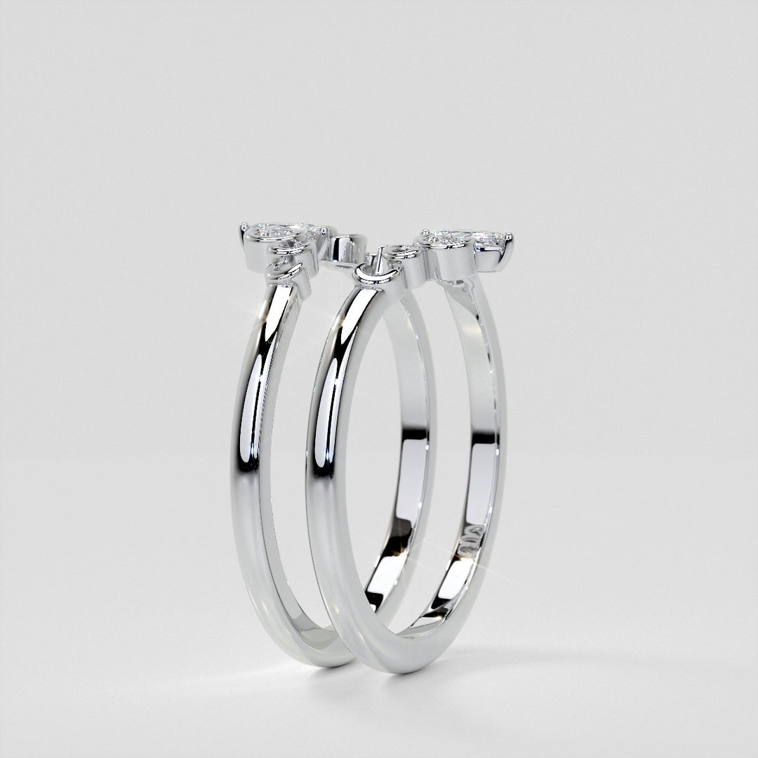 Lab Grown Diamond Marquise Crown Contour Band .07CTW