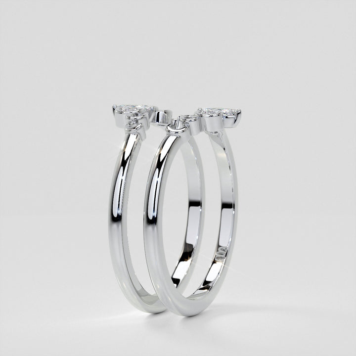 Lab Grown Diamond Marquise Crown Contour Band .07CTW