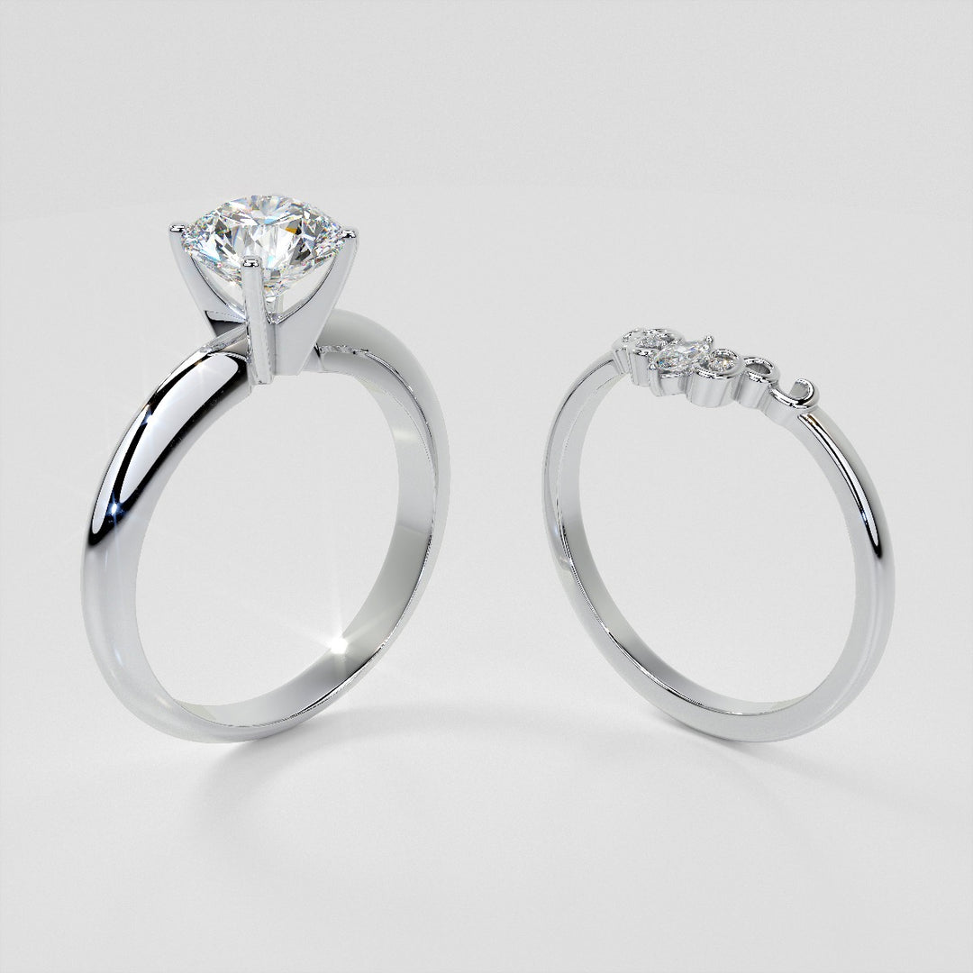 Lab Grown Diamond Marquise Crown Contour Band .07CTW