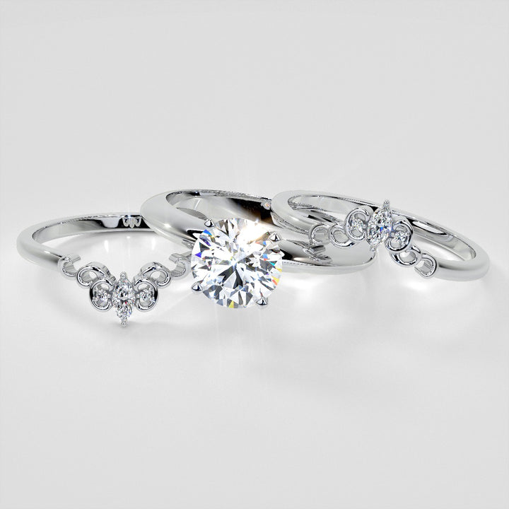 Lab Grown Diamond Marquise Crown Contour Band .07CTW