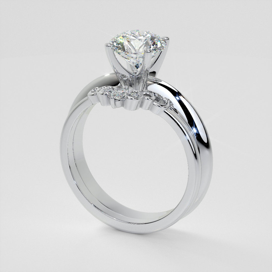 Lab Grown Diamond Marquise Crown Contour Band .07CTW