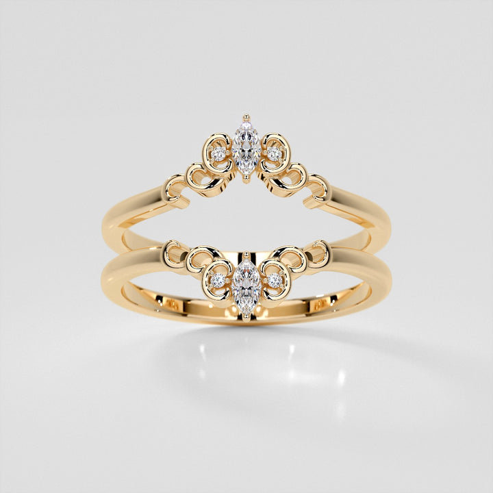 Lab Grown Diamond Marquise Crown Contour Band .07CTW