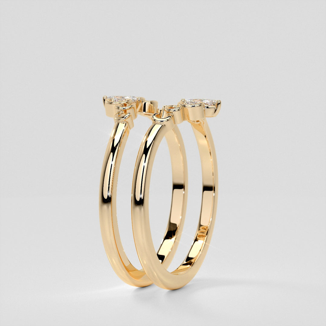 Lab Grown Diamond Marquise Crown Contour Band .07CTW