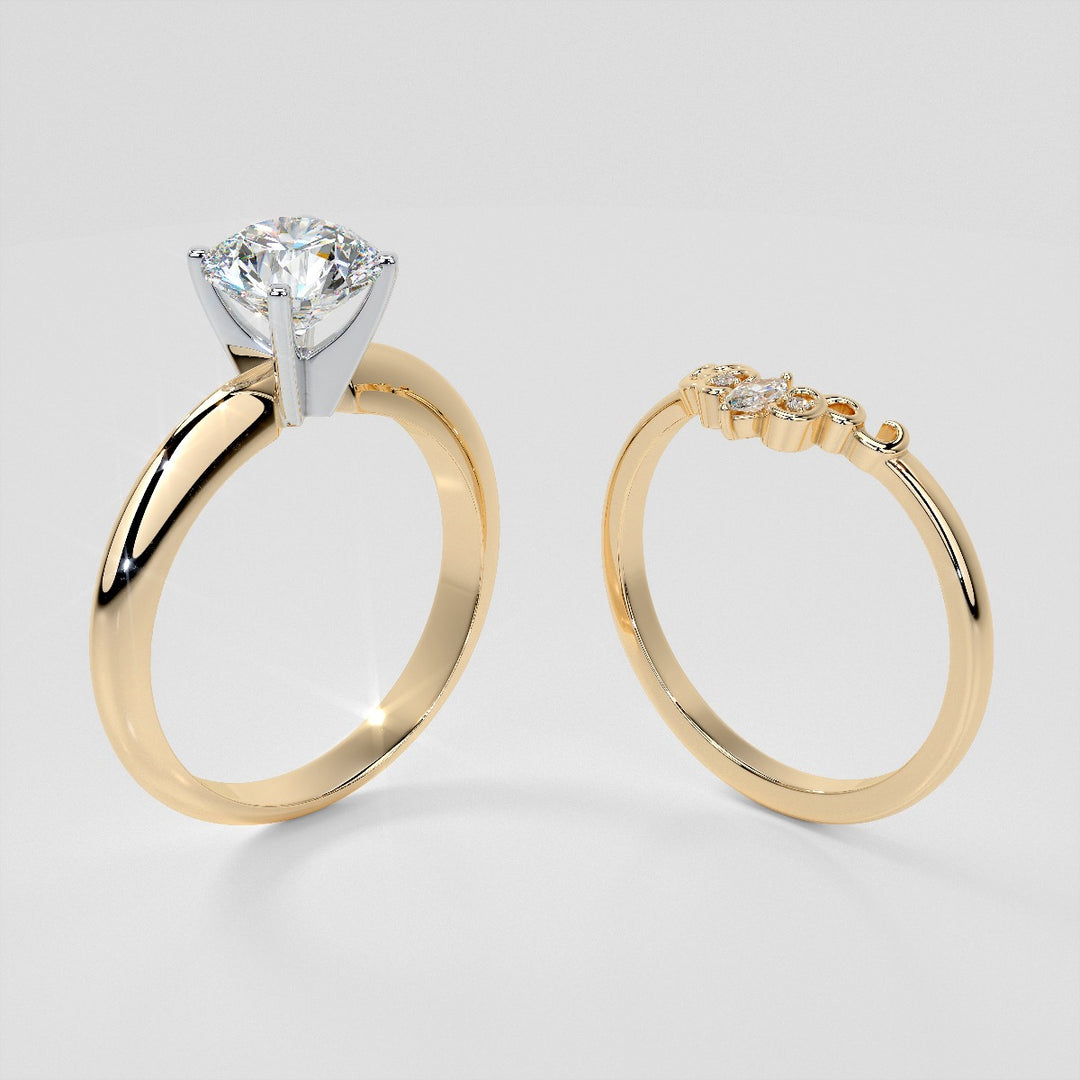 Lab Grown Diamond Marquise Crown Contour Band .07CTW