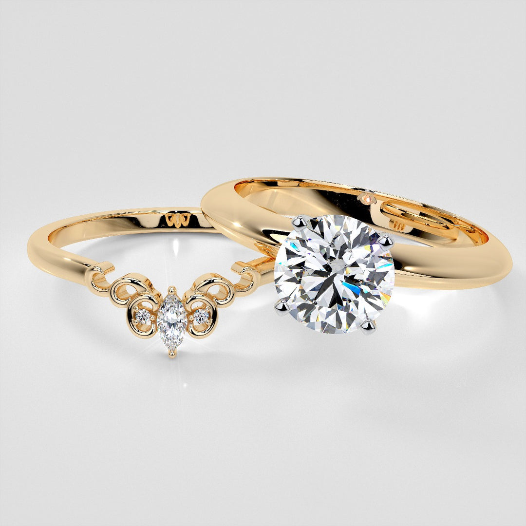 Lab Grown Diamond Marquise Crown Contour Band .07CTW