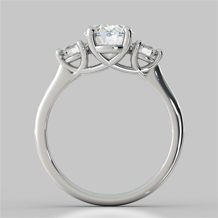 Oval Cut Three-Stone Wedding Set