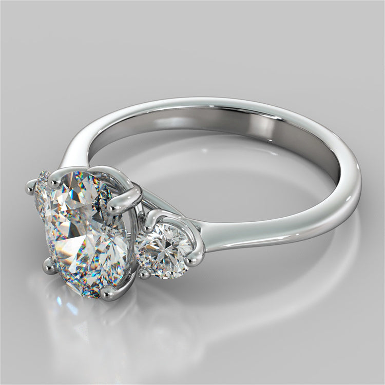 Oval Cut Three-Stone Wedding Set