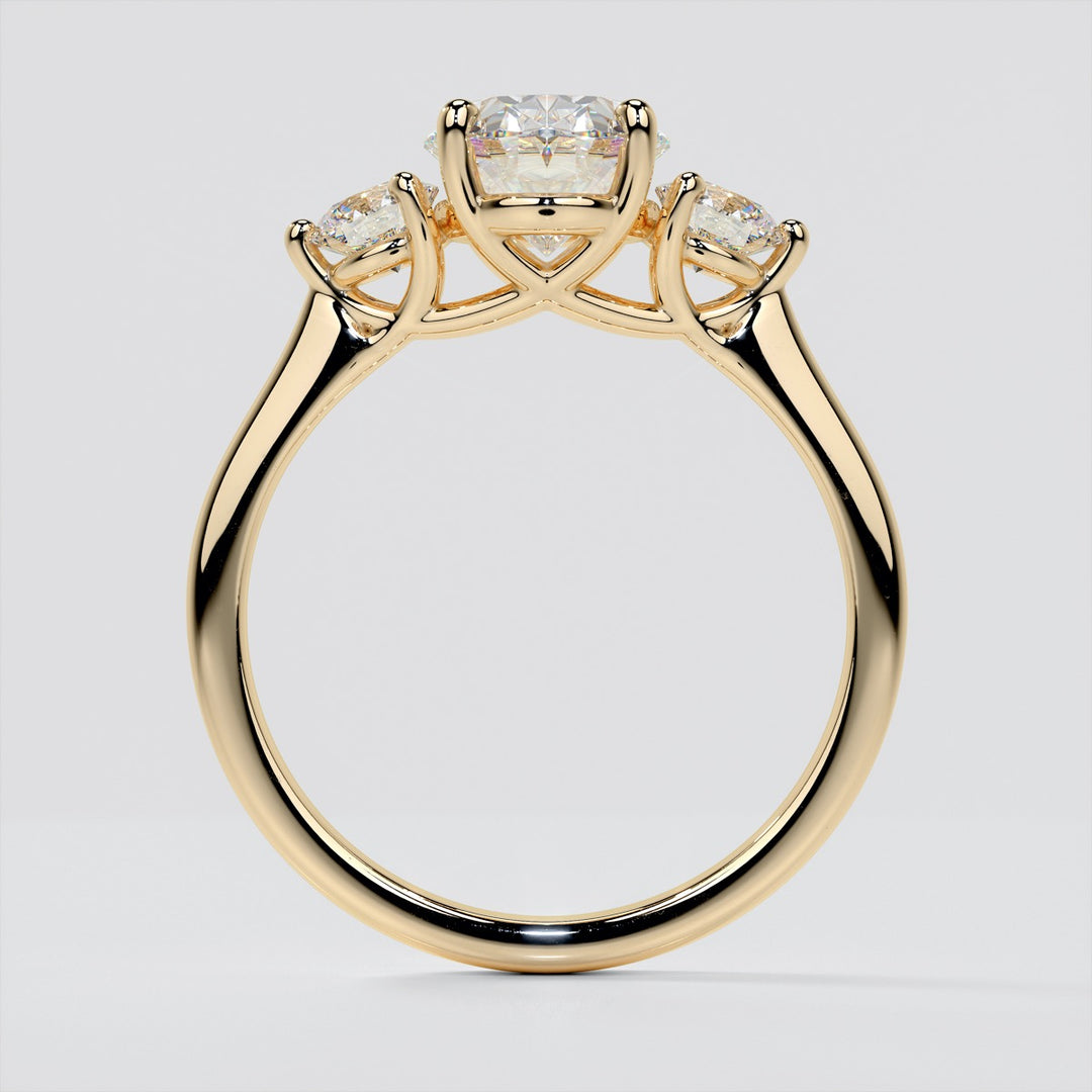 Oval Cut Three-Stone Wedding Set