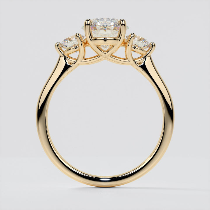 Oval Cut Three-Stone Wedding Set