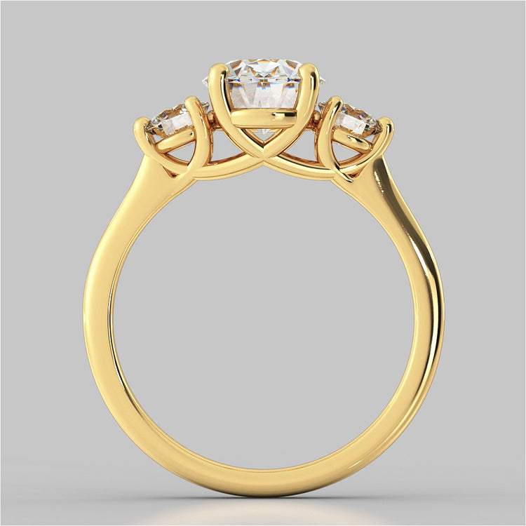 Oval Cut Three-Stone Wedding Set