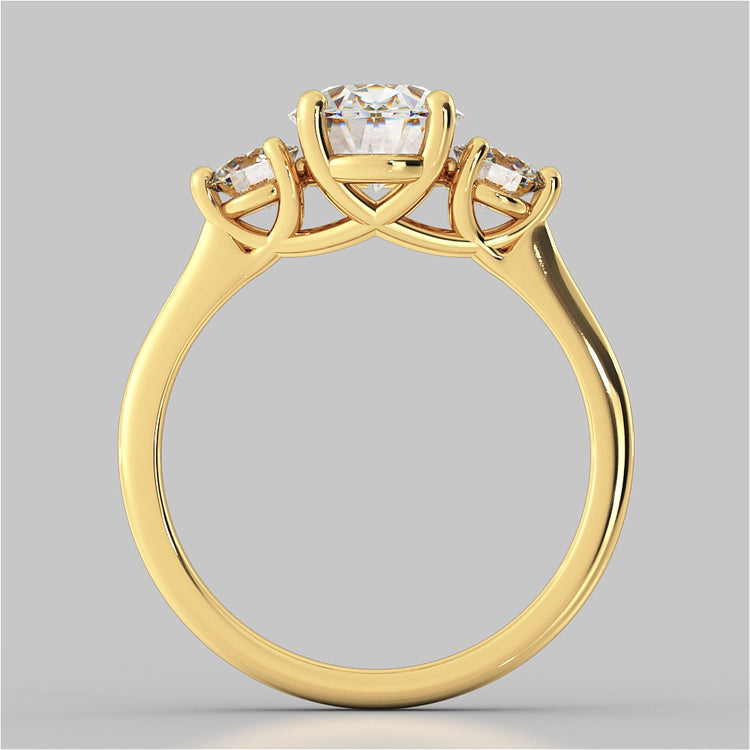 Oval Cut Three-Stone Trio Wedding Set