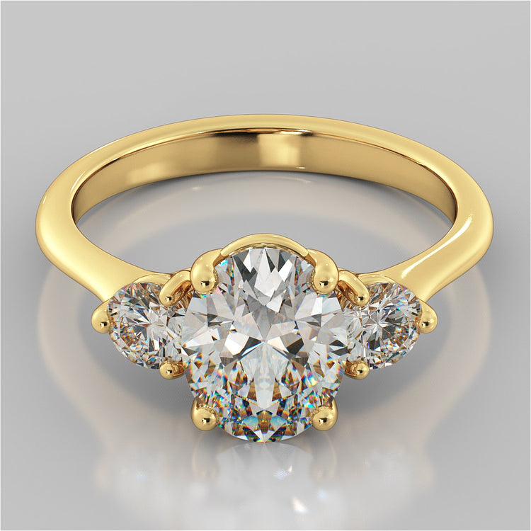 Oval Cut Three-Stone Engagement Ring