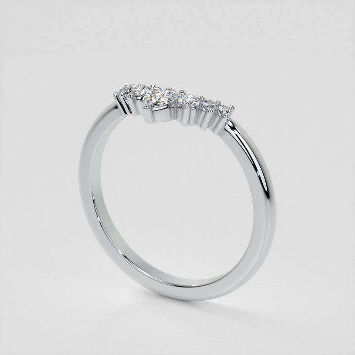 1/4 CTW Lab-Grown Diamond Contour Band