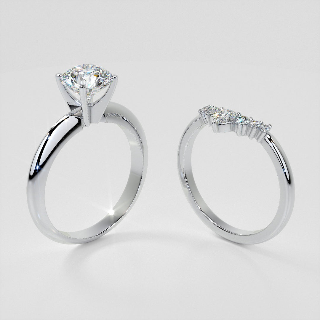 1/4 CTW Lab-Grown Diamond Contour Band