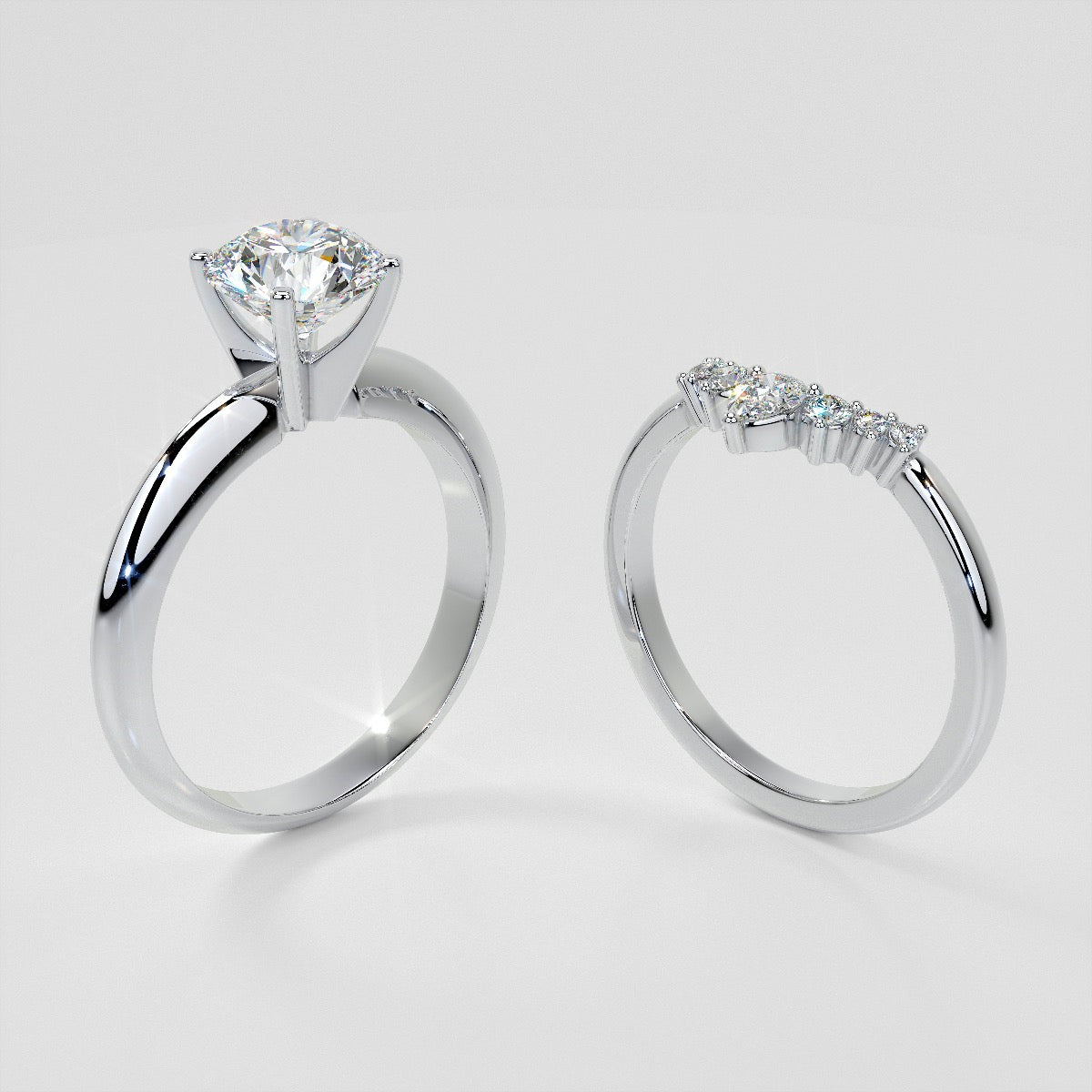 1/4 CTW Lab-Grown Diamond Contour Band