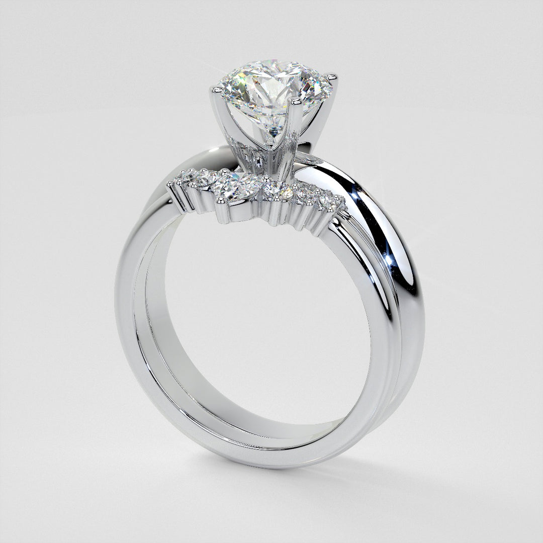 1/4 CTW Lab-Grown Diamond Contour Band