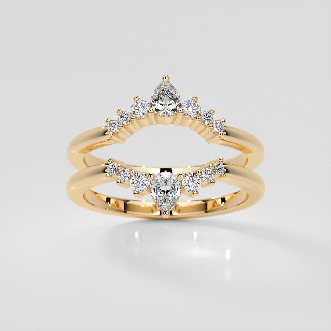 1/4 CTW Lab-Grown Diamond Contour Band