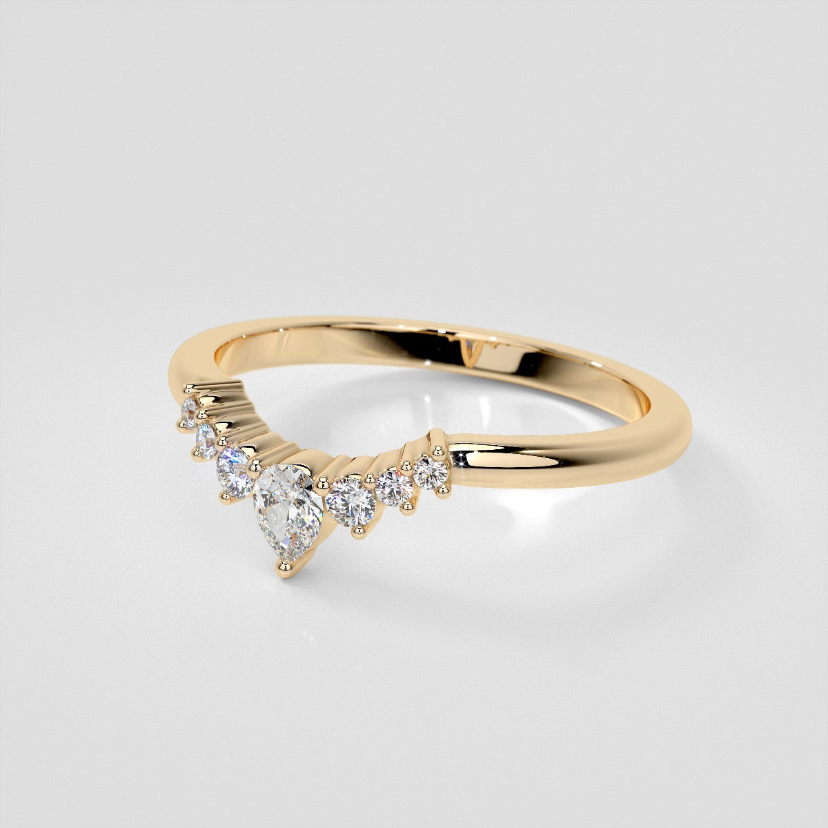 1/4 CTW Lab-Grown Diamond Contour Band