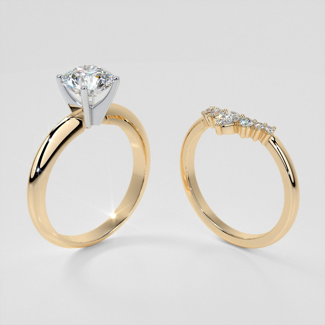 1/4 CTW Lab-Grown Diamond Contour Band