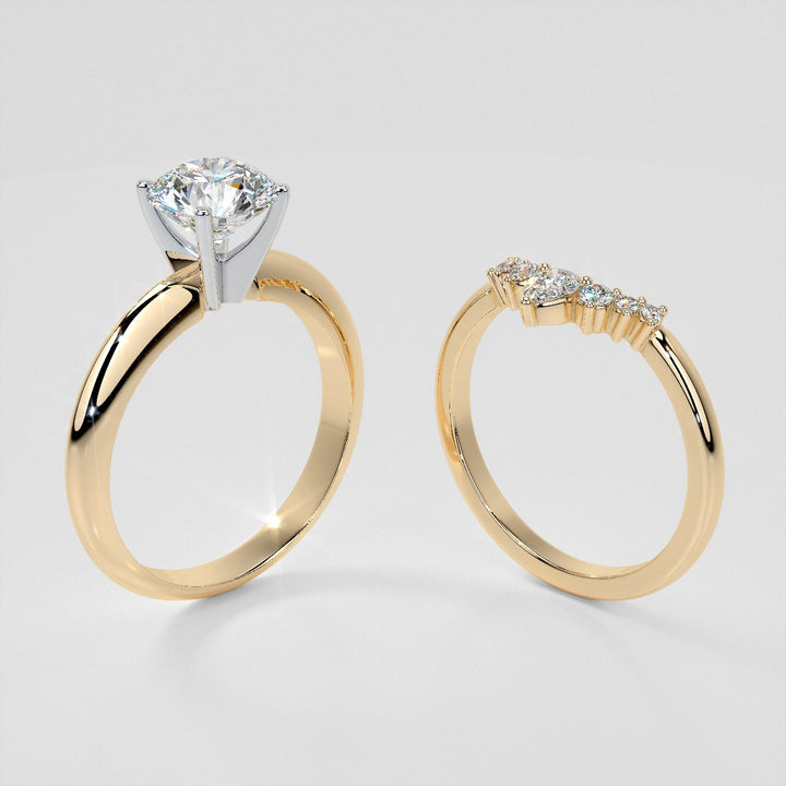 1/4 CTW Lab-Grown Diamond Contour Band