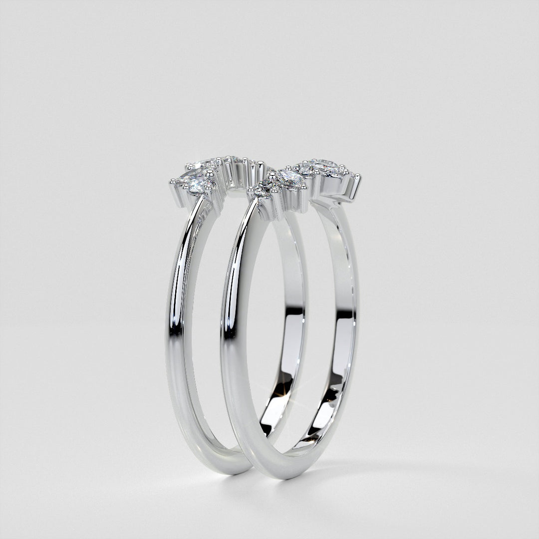 1/6 CTW Lab Grown Diamond Bursting Marquise Nesting Band