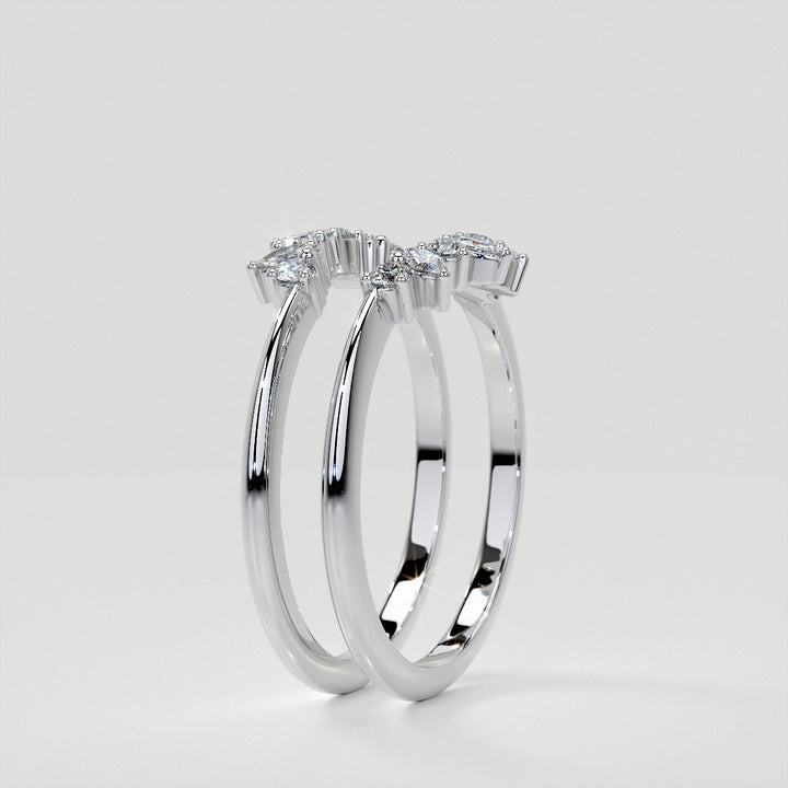 1/6 CTW Lab Grown Diamond Bursting Marquise Nesting Band