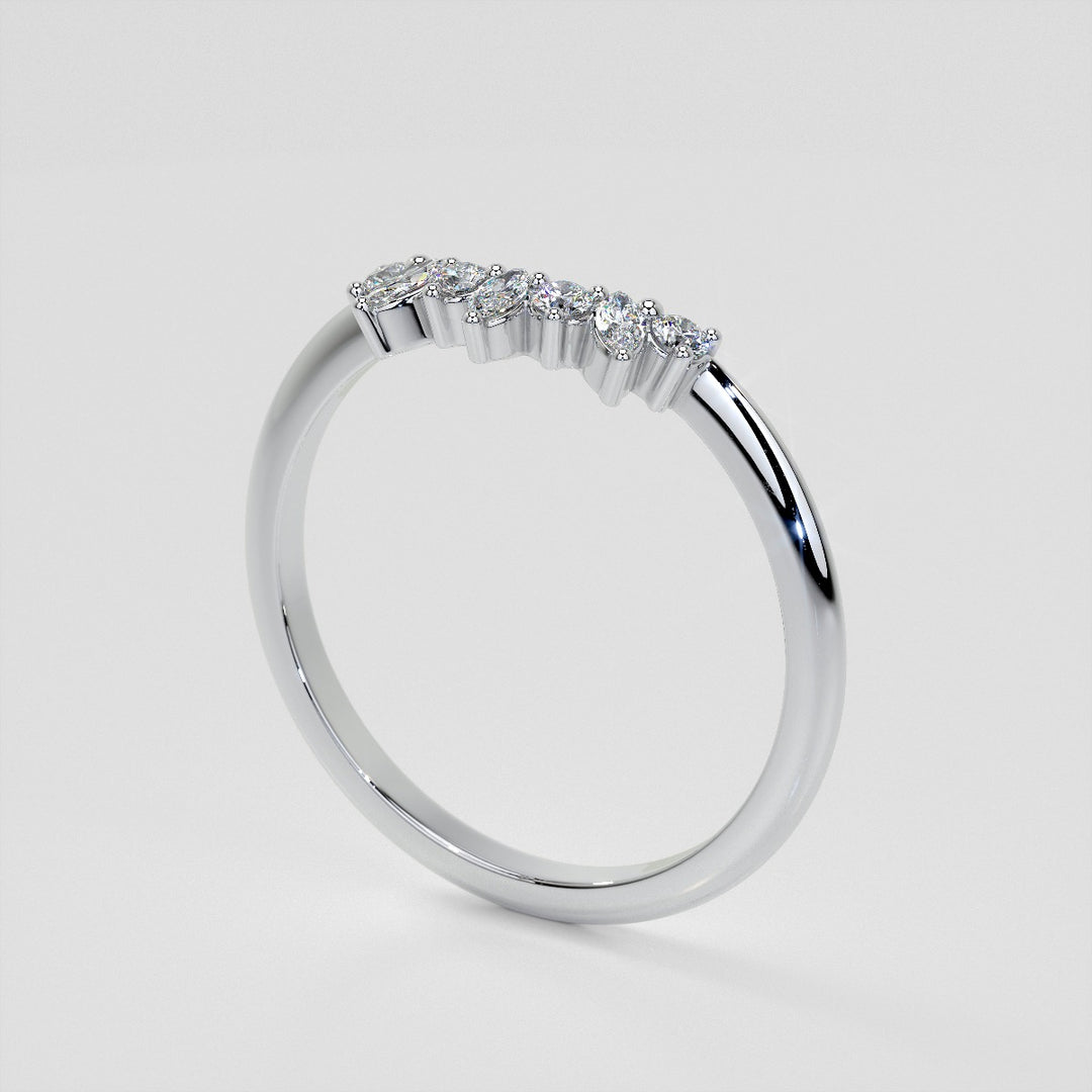 1/6 CTW Lab Grown Diamond Bursting Marquise Nesting Band