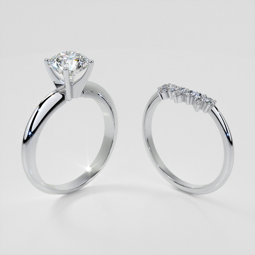 1/6 CTW Lab Grown Diamond Bursting Marquise Nesting Band