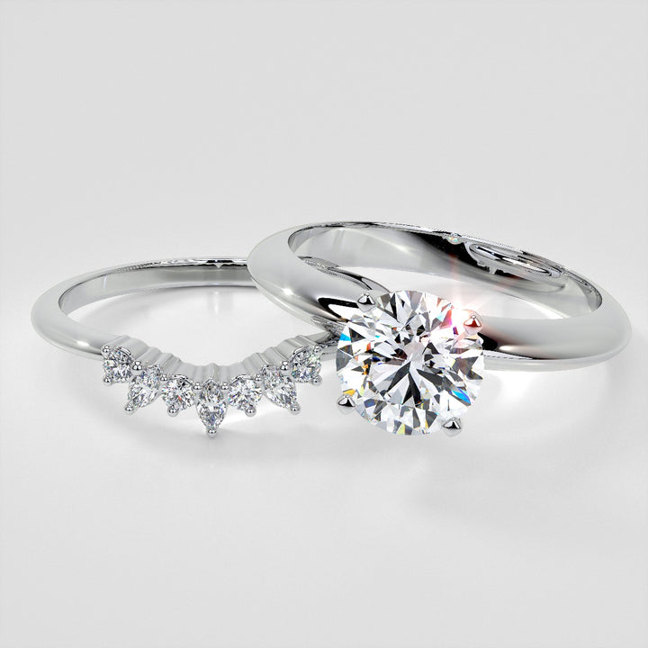 1/6 CTW Lab Grown Diamond Bursting Marquise Nesting Band