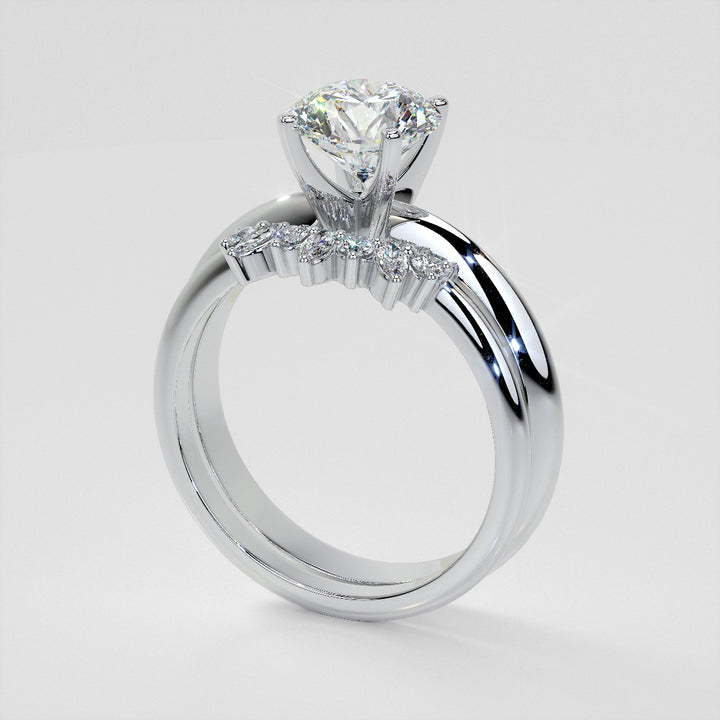 1/6 CTW Lab Grown Diamond Bursting Marquise Nesting Band