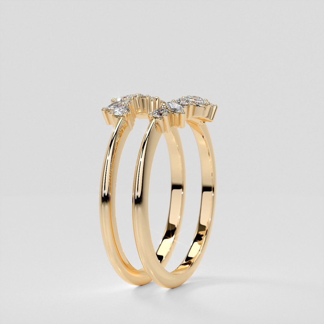 1/6 CTW Lab Grown Diamond Bursting Marquise Nesting Band