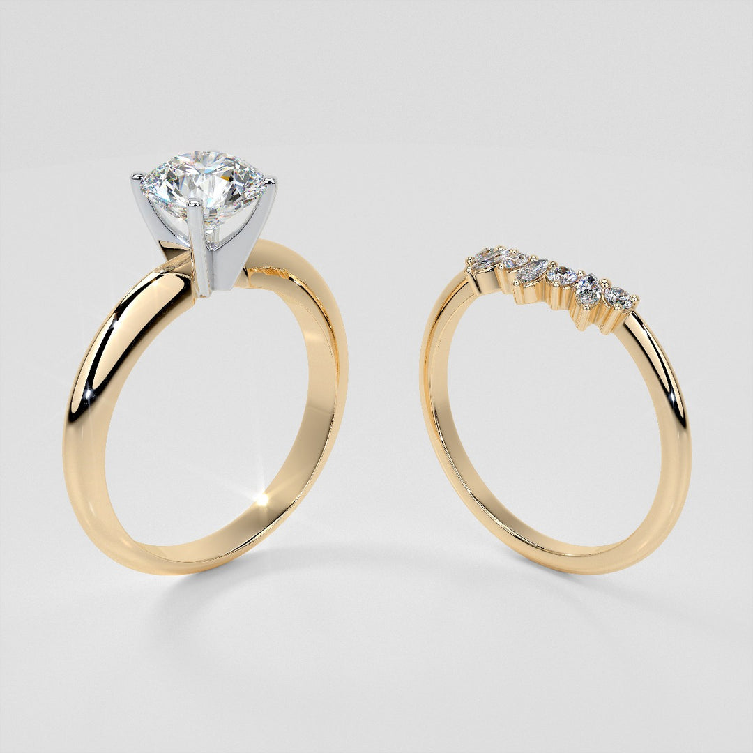 1/6 CTW Lab Grown Diamond Bursting Marquise Nesting Band