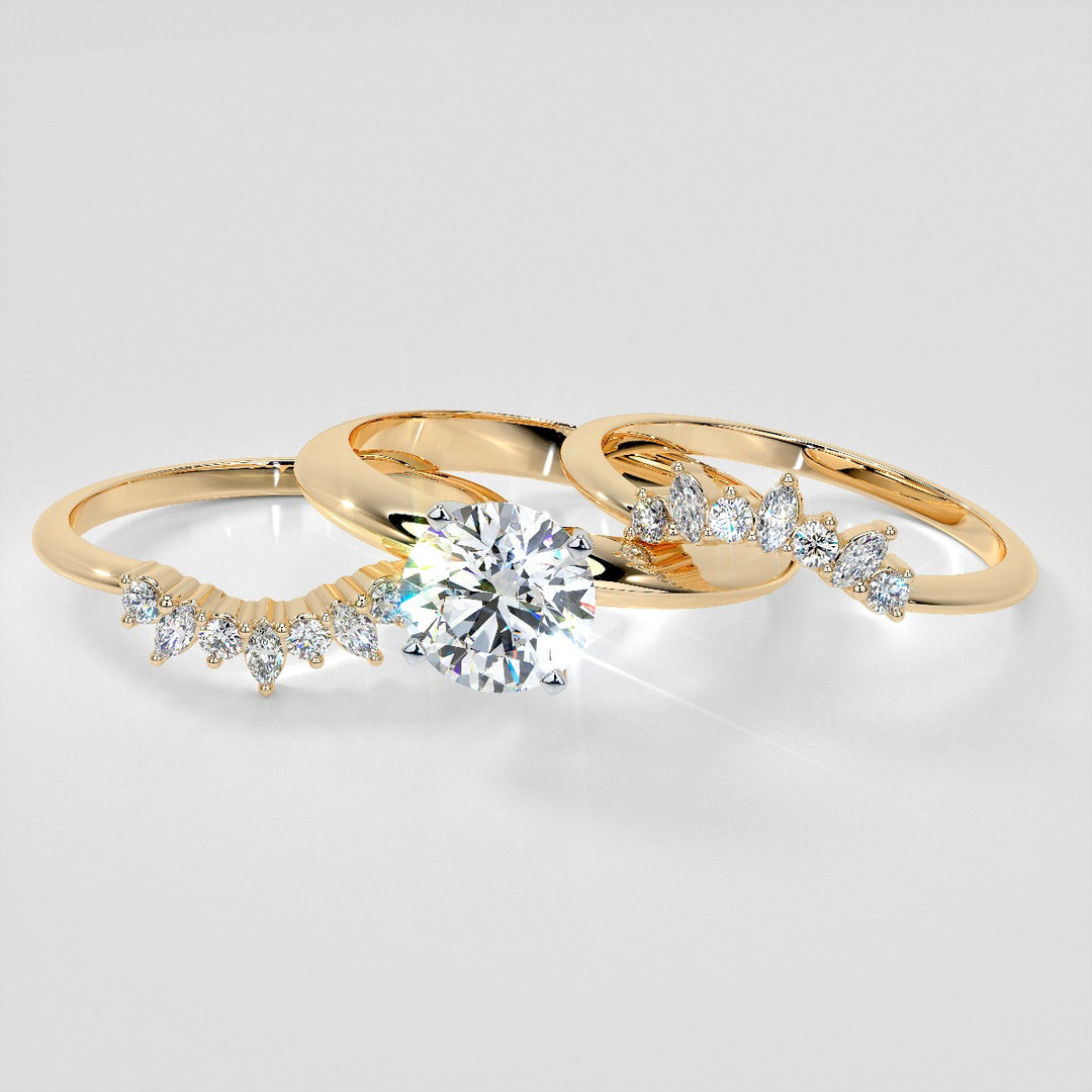 1/6 CTW Lab Grown Diamond Bursting Marquise Nesting Band