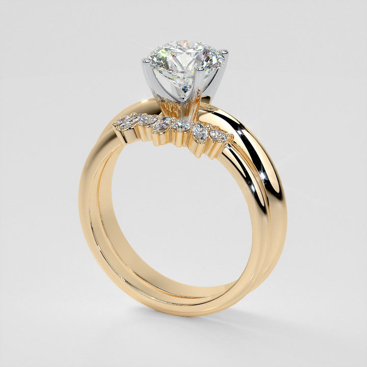 1/6 CTW Lab Grown Diamond Bursting Marquise Nesting Band