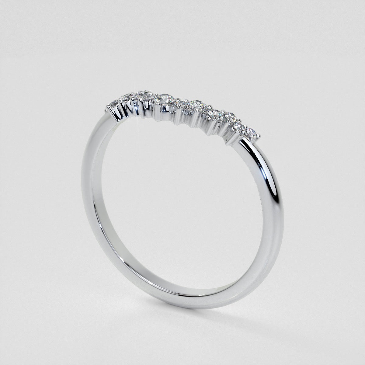 1/6 CTW Lab Grown Diamond Contour Band