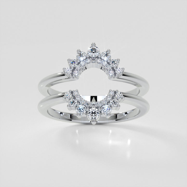 1/4 CTW Lab Grown Diamond Pointed Crown Ring Enhancer Band