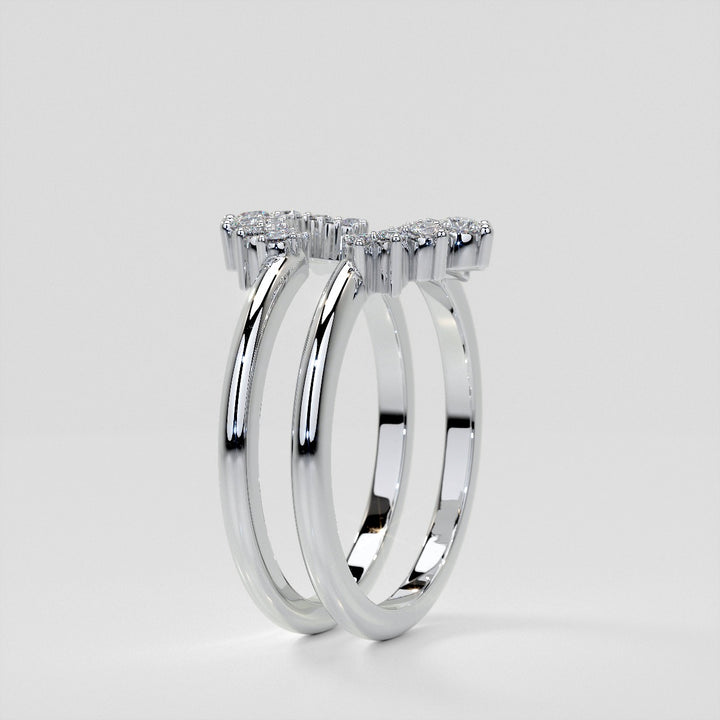 1/4 CTW Lab Grown Diamond Pointed Crown Ring Enhancer Band