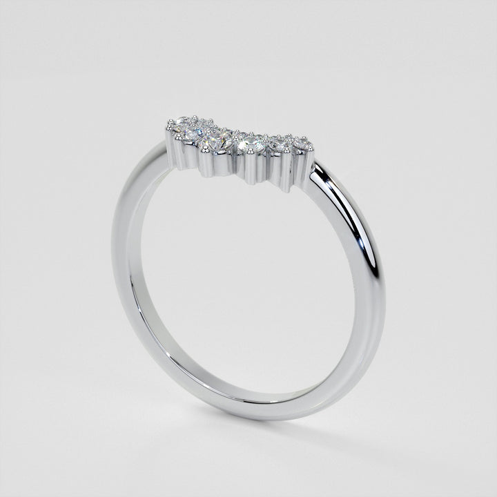 1/4 CTW Lab Grown Diamond Pointed Crown Ring Enhancer Band