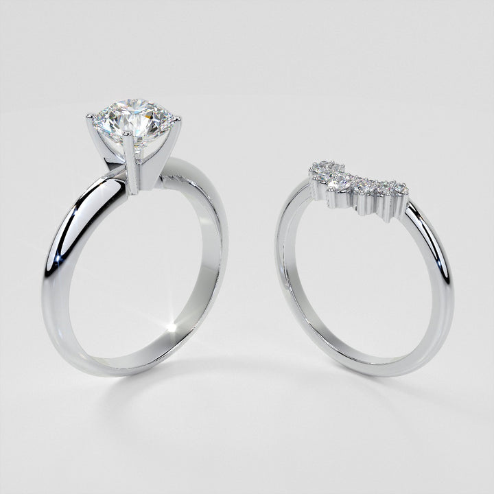 1/4 CTW Lab Grown Diamond Pointed Crown Ring Enhancer Band