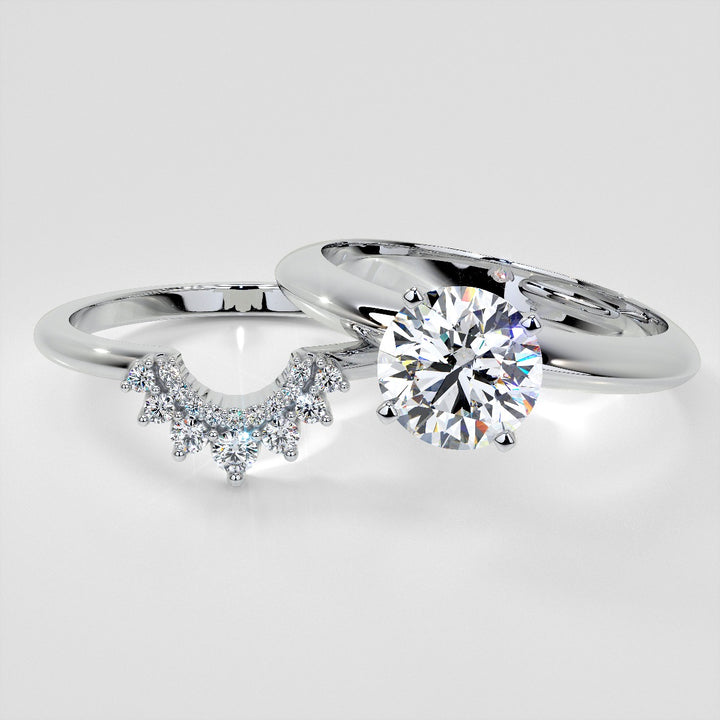 1/4 CTW Lab Grown Diamond Pointed Crown Ring Enhancer Band